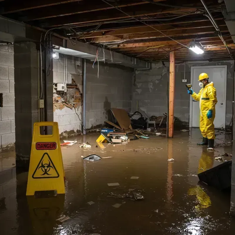 Flooded Basement Electrical Hazard in Simpson County, KY Property