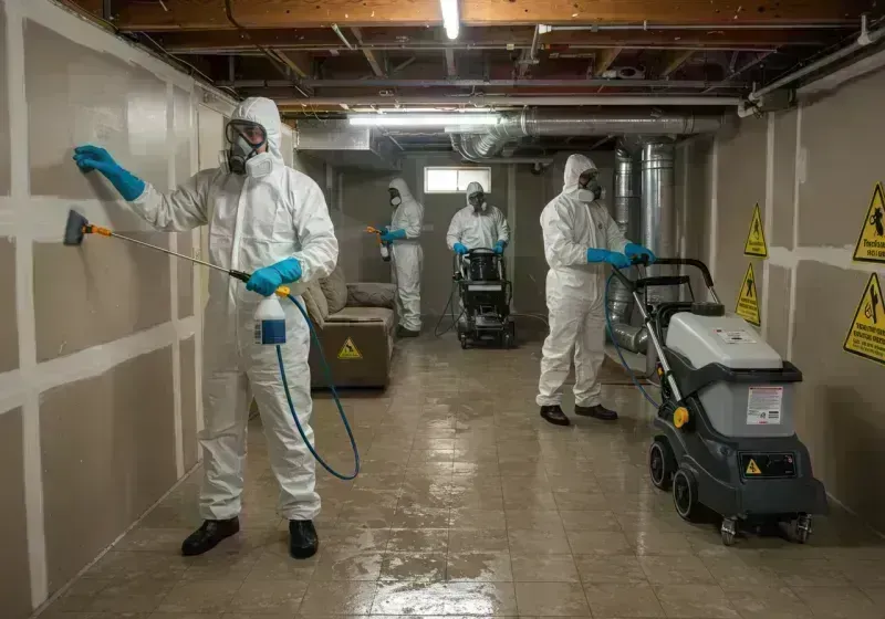 Basement Moisture Removal and Structural Drying process in Simpson County, KY